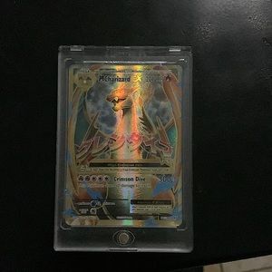 Mega Charizard Ex full art (X&Y Evolutions 2016) protecter included